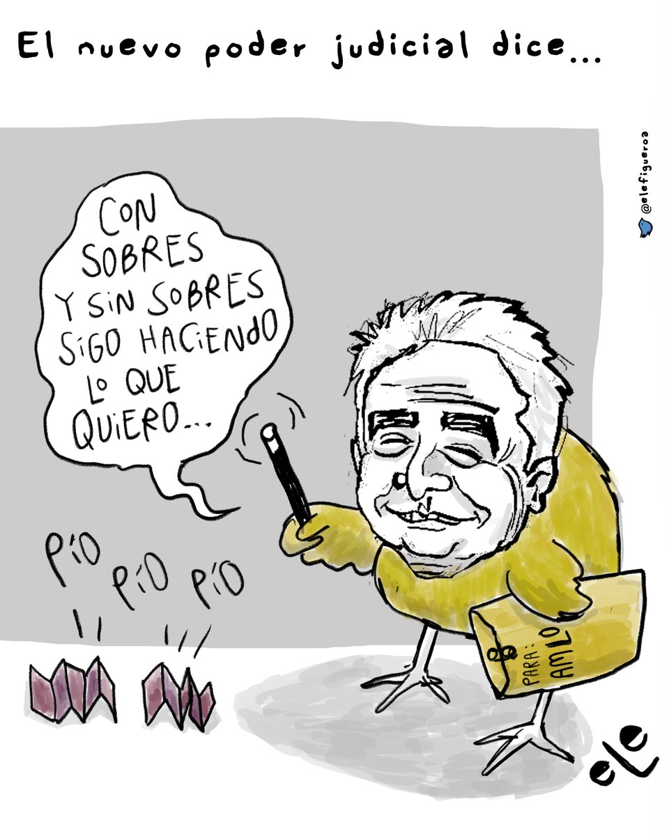 girodetuercamx's tweet image. ¿Qué pasa si juntas #SobresAmarillos + #Pío + #NuevoPoderJudicial ?

Cartón de  @elefigueroa