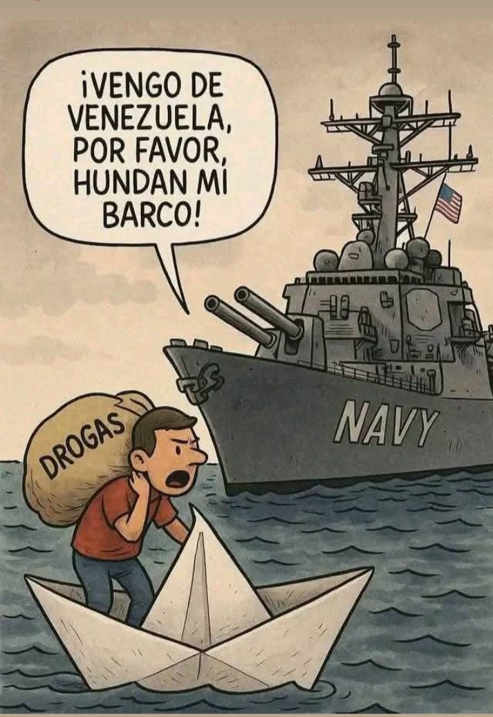 A ver si avisan a los gringos q las principales rutas del narcotráfico están en el Pacífico, no en el Caribe. En el Caribe buscan el petróleo venezolano. Lo sabe todo el Mundo. #VenezuelaNoEsUnaAmenaza #CubaConVenezuela