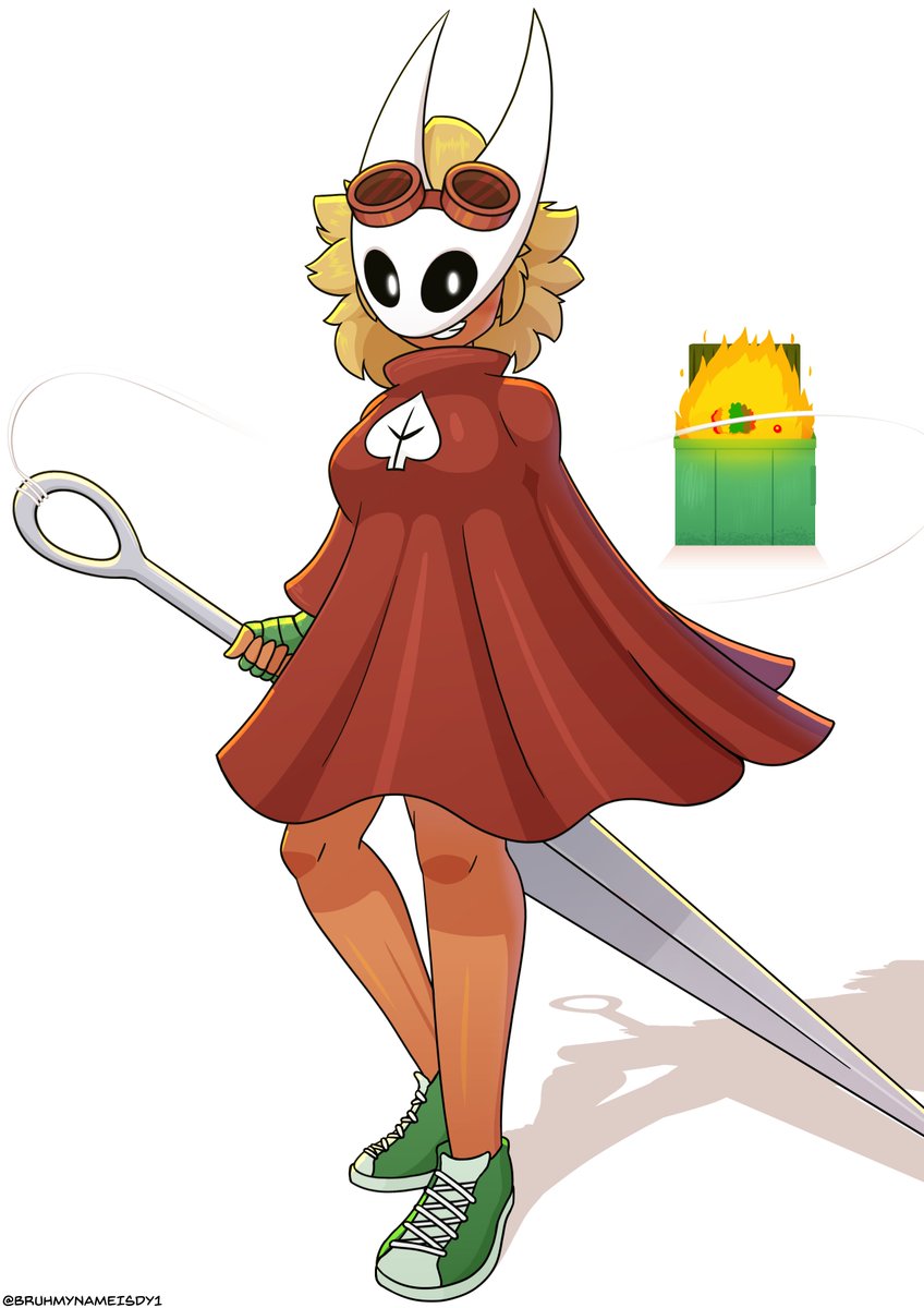 BRUHMYNAMEISDY1's tweet photo. Rendered C0mm done featuring Hornet? from Hollow Knight? I think that's Hornet. Thanks for the extra Silksong money! https://t.co/5Sv3CveBu2