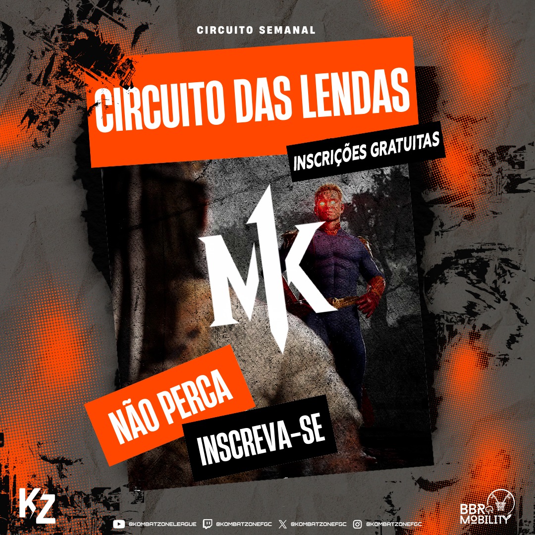 ETAPA 4 ABERTA

DIA 09/09 AS 19:30HS

INCRIÇÕES GRATUITA

start.gg/tournament/kom…