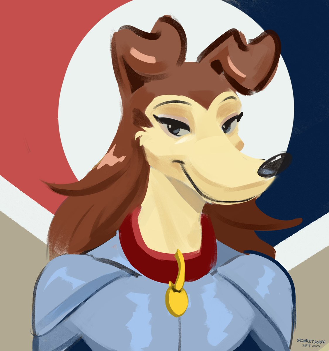 so late for the daily drawing here but I am still doing it lol this is a fanart of a char called Colleen from a show called Road Rovers, never watched lol but I thought she looked cool