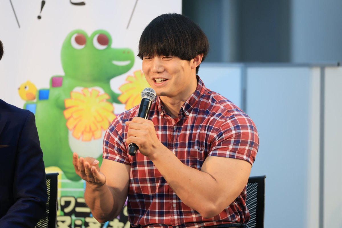 Wa_nisa_FSA's tweet image. 8/30（土）のイベントには、青木マッチョさんが来てくれたんだ✨✨
子どもたちと一緒に、お金について勉強したよ！
ワニーサもマッチョになりたいなあ🐊
＃青木マッチョ