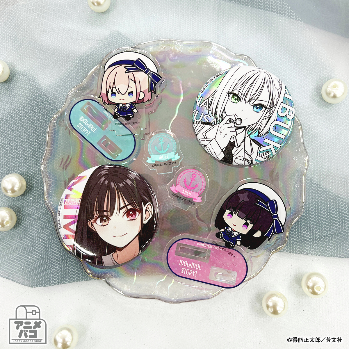 X　こばと。　クラフェス限定　缶バッジセット　神威　封真　小鳩　藤本 ハイキュー!! 切り絵シリーズ vol.5 箔押し和紙缶バッジ - 株式