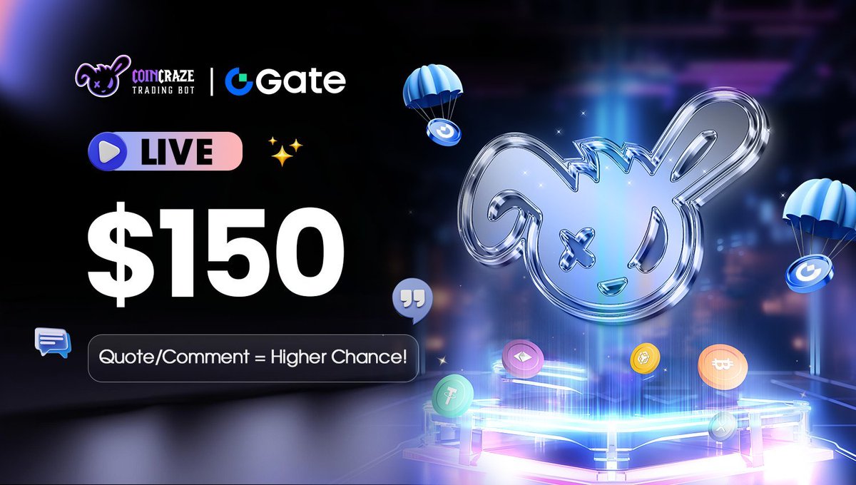 🚀Coincraze × Gate Weekly Airdrop #9 is LIVE!🎉
<a href="/CoinCrazeCen/">CoinCraze Central</a> <a href="/CoinCrazeKR/">CoinCraze Central (KR)</a>
 
🎁 $150 USDT up for grabs – 15 lucky winners will take it home!

🔥 How to Join
1️⃣ Follow us: <a href="/CoinCrazeCen/">CoinCraze Central</a> &amp; <a href="/CoinCrazeKR/">CoinCraze Central (KR)</a>
 2️⃣ Like + Retweet + Comment on this post

💡 Pro Tips to boost your chances:
🔹
