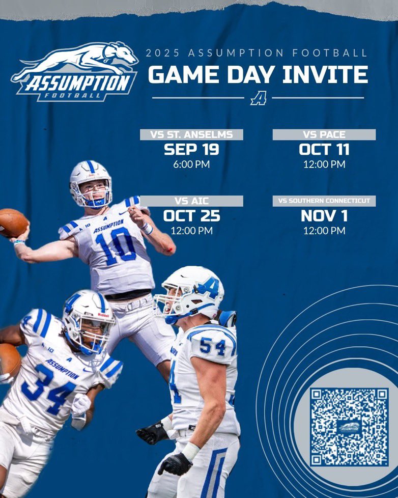 sawyer (@sawyerj220) on Twitter photo Thank you <a href="/CoachMcKenzie17/">Andy McKenzie</a> and <a href="/DannyWilliamsFB/">Coach Williams</a> for the game day invite. Looking forward to watching a game!
<a href="/AssumptionFB/">Assumption University Football</a> <a href="/gridiron55/">Ed Kiley</a> <a href="/tjillson21/">Tanner Jillson</a> <a href="/NewHamptonFB/">Football | New Hampton School</a> Thank you <a href="/CoachMcKenzie17/">Andy McKenzie</a> and <a href="/DannyWilliamsFB/">Coach Williams</a> for the game day invite. Looking forward to watching a game!
<a href="/AssumptionFB/">Assumption University Football</a> <a href="/gridiron55/">Ed Kiley</a> <a href="/tjillson21/">Tanner Jillson</a> <a href="/NewHamptonFB/">Football | New Hampton School</a>