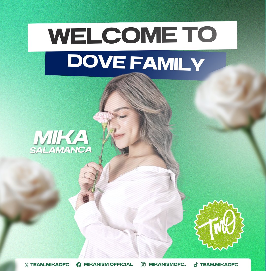 TEAM MIKA OFFICIAL (@team_mikaofc) on Twitter photo The good news is in: #MikaSalamanca is the new Dove Girl.
It is <a href="/Dove_PH/">Dove Philippines</a> 's mission to help the next generation of women develop a positive relationship with the way they look, and they found the right ambassador for it — inspiring and a woman for women. that's mika. The good news is in: #MikaSalamanca is the new Dove Girl.
It is <a href="/Dove_PH/">Dove Philippines</a> 's mission to help the next generation of women develop a positive relationship with the way they look, and they found the right ambassador for it — inspiring and a woman for women. that's mika.