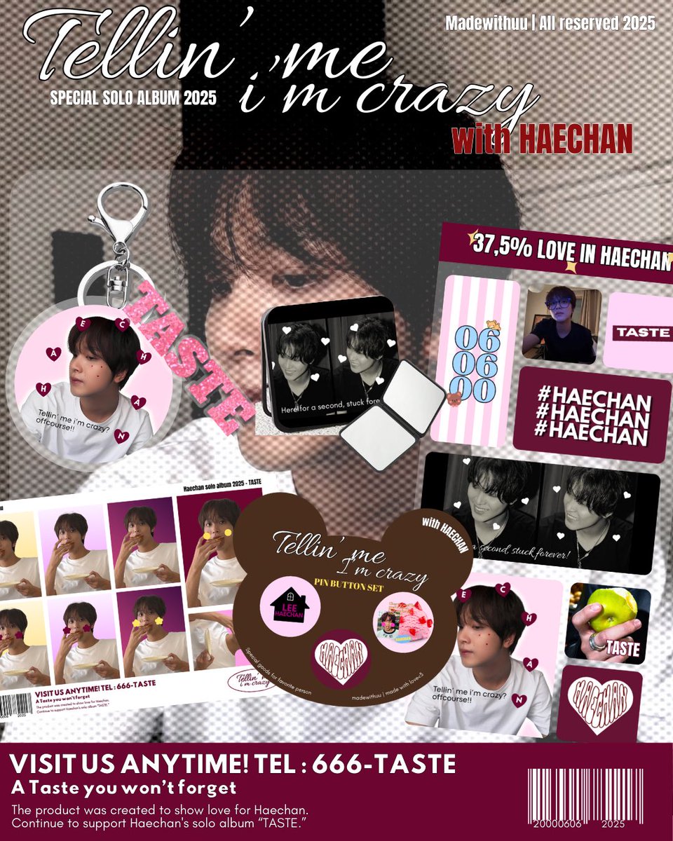 rt/repost &amp; share are very appreciated💗

🌻Tellin me I’m crazy — HAECHAN🐻
📎 forms.gle/N4Uw6vhJwRJY5k…
📆 Periode: 4–10 September 2025
📍 Tangerang, INA
🛍️bundling package are AVAILABLE👌🏻
🌎 available for WW GO (please dm first!😄)

📮more details on form!
