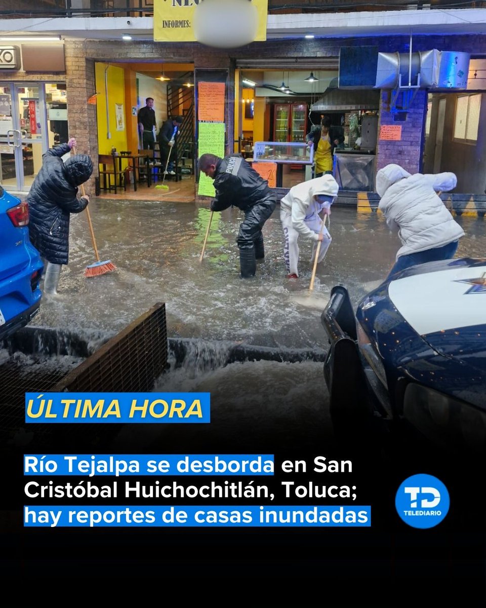 🔴#ÚLTIMAHORA | Reportan el desbordamiento del río Tejalpa en San Cristóbal Huichochitlán, Toluca, provocando que viviendas y vialidades de la zona norte de la demarcación resultaran inundadas.⛈️

Más información: bit.ly/4608CxC