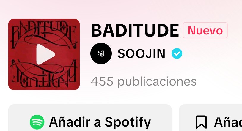 SSoojinprotect's tweet photo. @BRD_entofficial @BRD_SOOJIN 

Soojin has the potential to collab with different idols and make the song more popular more focused on TikTok, it depends ( sad to say: unfortunately) on you.

Look at the numbers, 455 videos have already used the song... THERE IS POTENTIAL 🗣️🗣️ https://t.co/BLxVpEuMvl