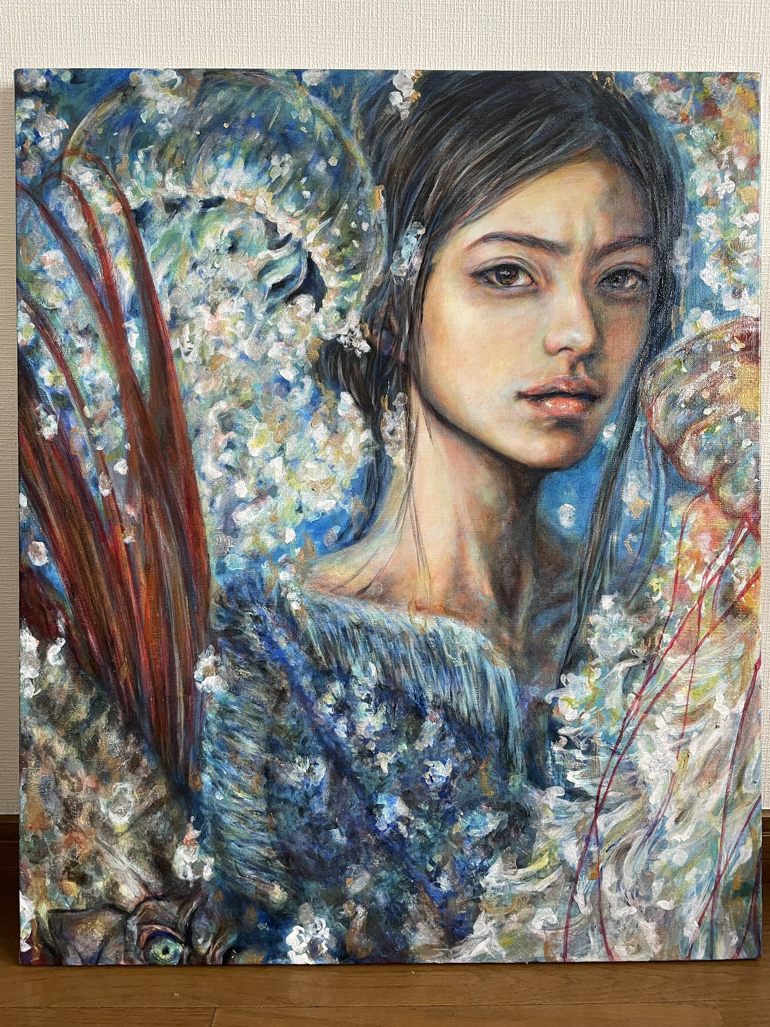 自画像  油絵 オーダー油絵 】ゴッホ 自画像（包帯をしてパイプをくわえた