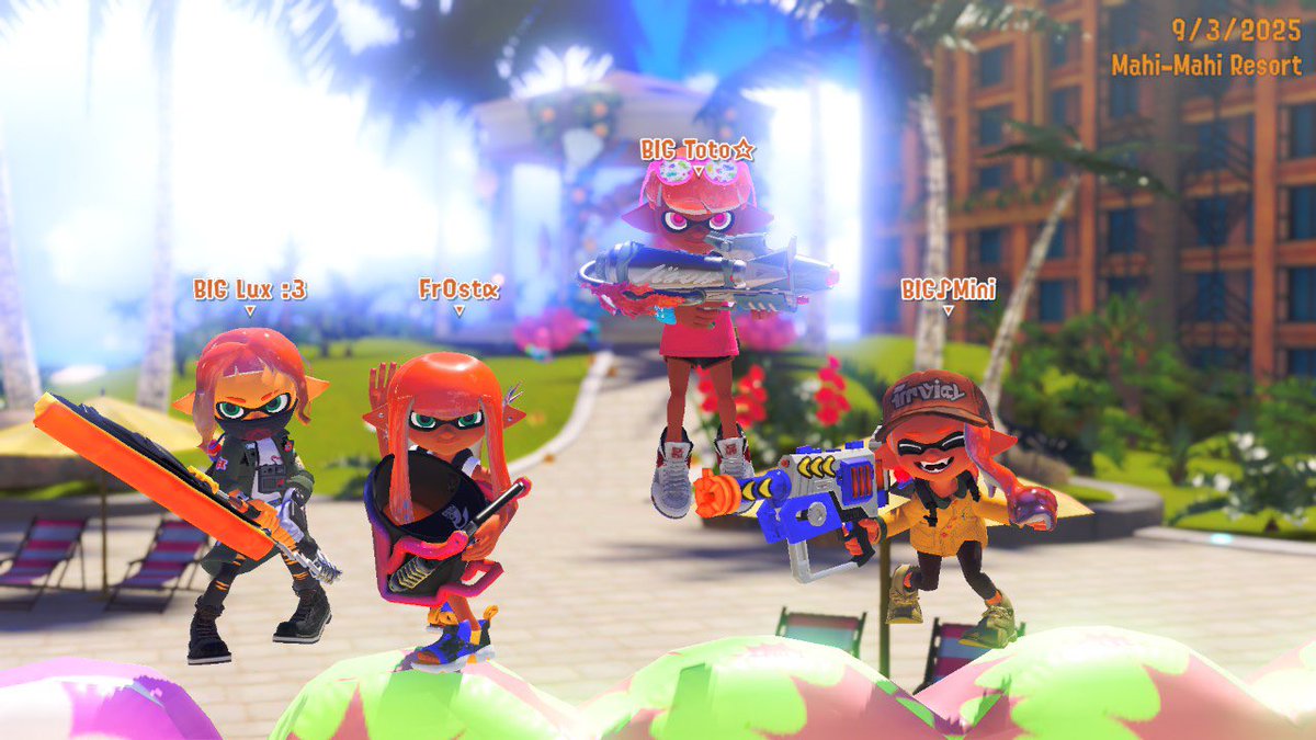 BFSC_spl's tweet image. We got 🥇in Hammerhead! GGs and see yall at riptide! Thanks to @Fr0sta_ for subbing! 🥳

Mini: redneck dad
Toto: lesbian baller daughter 
Frosta: Emo washed daughter
Lux: Nerdmaxxed creature child
Nep2ne: Adopted 

One big happy family 😁