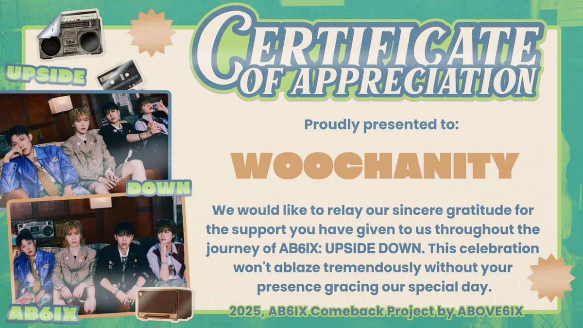 Unity of Woochan (@woochanity) on Twitter photo Heartfelt thanks to <a href="/ABOVE6IX/">๐ ABOVE6IX</a> for entrusting us to be your media partner throughout this event. It such an honor for us having this trust and this opportunity to collaborate. Until we meet again, wishing for another chance to connect! Heartfelt thanks to <a href="/ABOVE6IX/">๐ ABOVE6IX</a> for entrusting us to be your media partner throughout this event. It such an honor for us having this trust and this opportunity to collaborate. Until we meet again, wishing for another chance to connect!