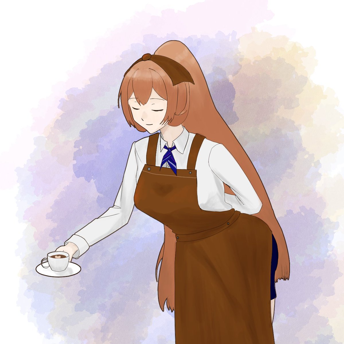 Springfield in her cafe outfit
#GirlsFrontline2Exilium 

Was working on this for a few days, conveniently on time with their announcement