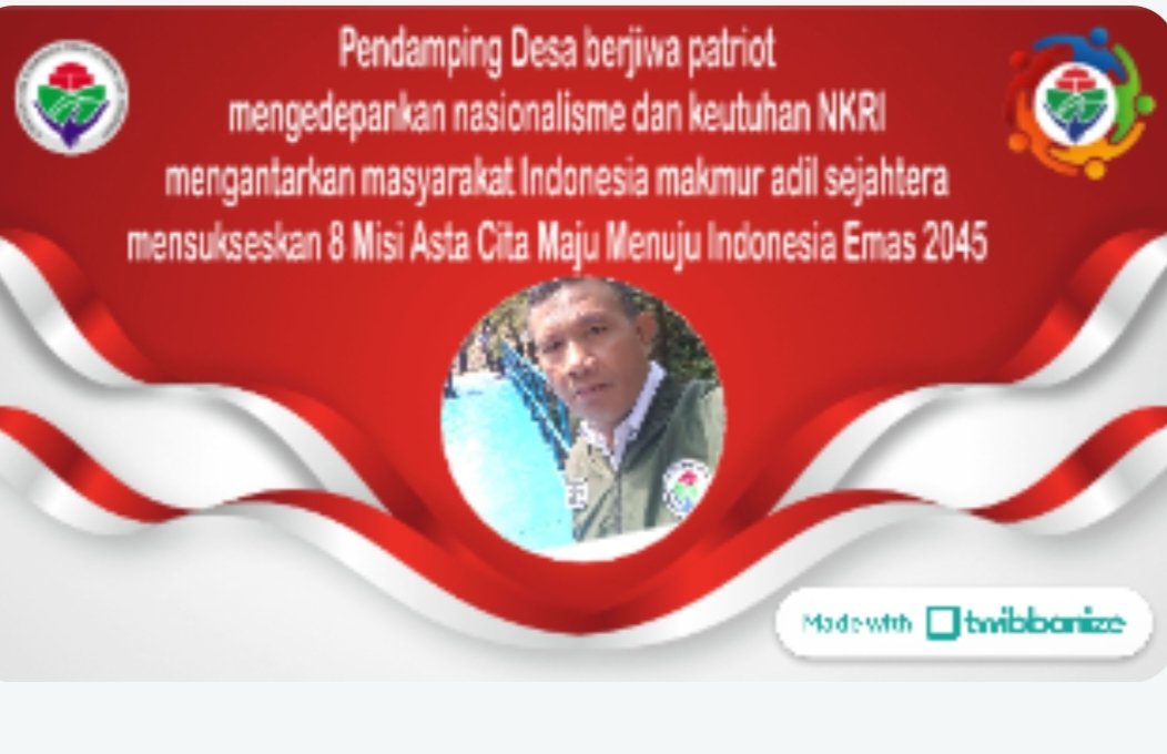 semdonda7202's tweet photo. #Pendamping Desa berjiwa patriot mengedepankan nasionalisme dan keutuhan NKRI mengantarkan masyarakat Indonesia makmur adil sejahtera
#TPPJagaDesa
#TerimaKasihPakNurSaid
#BangunDesaBangunIndonesia
#TPPProvSulTeng
#TPPKabPoso
@prabowo
@YandriSusanto27 https://t.co/DnO1N9akxV