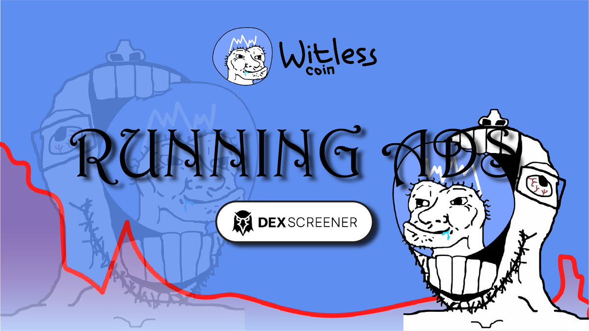 witlesscoin's tweet photo. $WITLESS Promo Mode: ON
Our ads promotion is officially live! Let’s take $WITLESS to new heights together. 💙

https://t.co/cIbaIWDzzT https://t.co/IwRdnnUz62