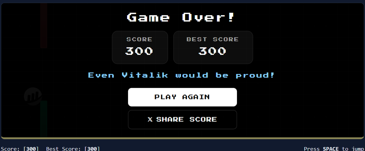 🚀 Just scored 300 points in FlippyScan by <a href="/etherscan/">etherscan.eth</a>!

Diamond-handed through 30 candlesticks 💎🙌

Can you beat my score? Play the game at etherscan.io/error.html?404