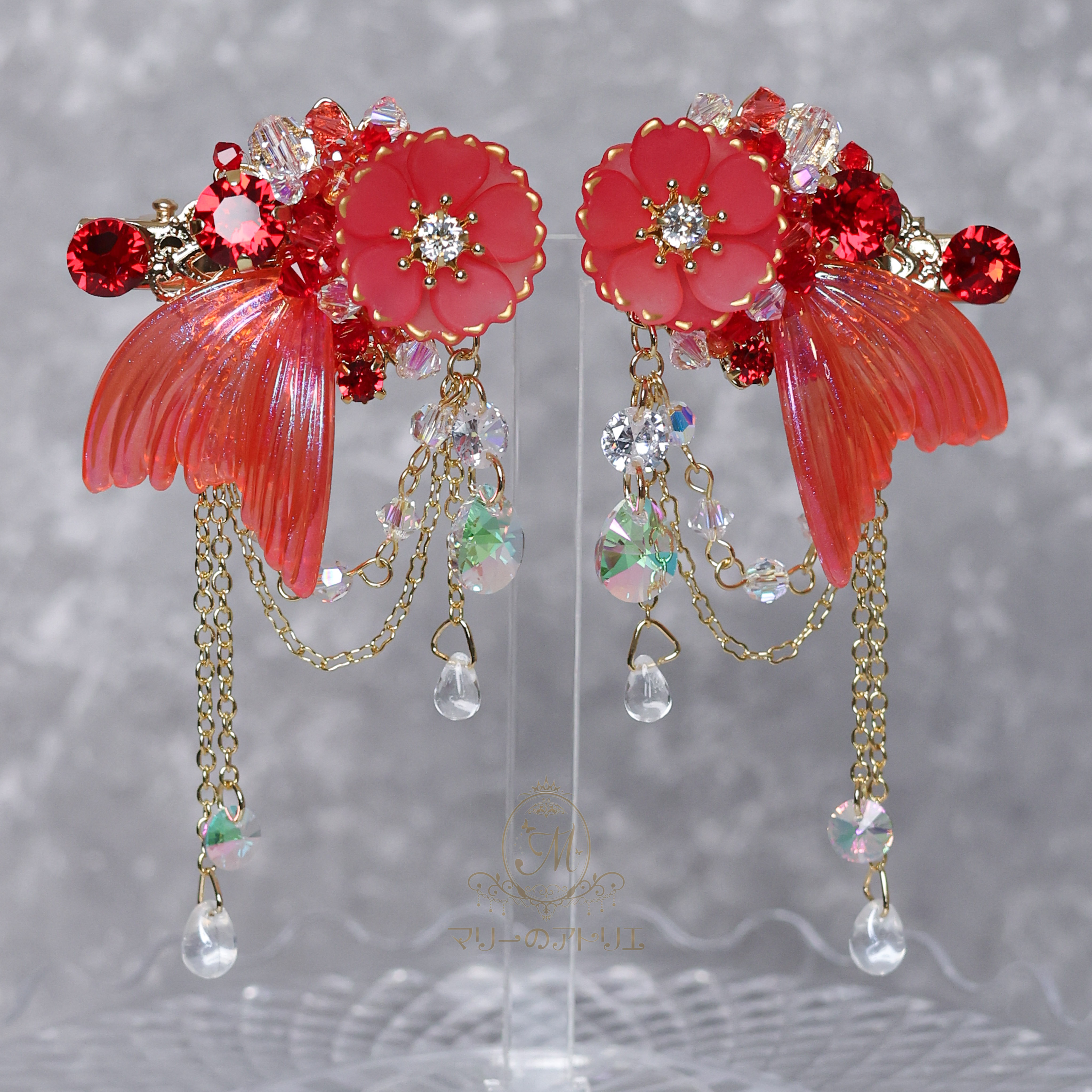 オーダーメイド☆熱帯魚 ツノダシ☆ベビーヘアクリップ  ヘアゴム オーダーメイド☆熱帯魚 ツノダシ☆ベビーヘアクリップ ヘアゴム