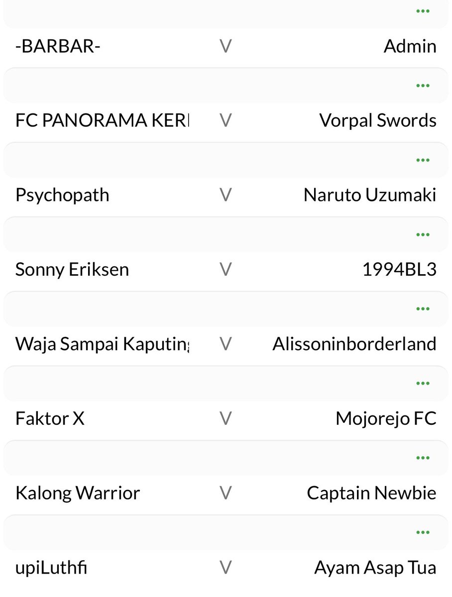FantasyGameID's tweet image. Jadwal 4 #DUEL #FPLSHOWSCORESURVIVE #SSS #GW4 

@zadzedlians vs ADMIN
@Panoramakerinci vs @okkymaulana99 
@Superfiiish vs @marufisnandar 
@SpursyFantasy vs @kangcis_FPL 
@MainFPL vs @mbah_FPL 
@Ivan_Wawa vs @Fuadd7 
@KalongWarriors vs @Newbie_FPL 
@upiLuthfi vs @kloningera