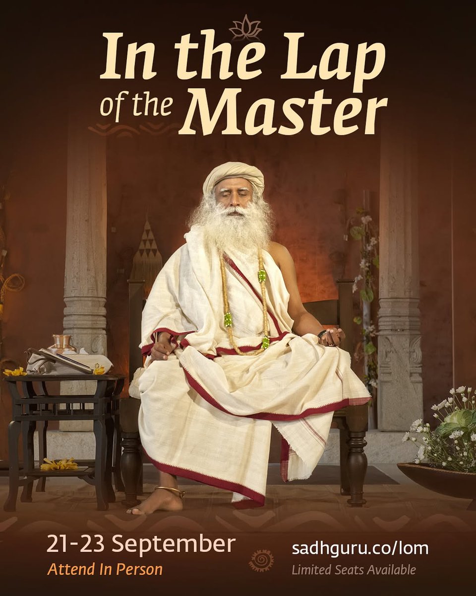 sadhguruDelhiUP's tweet photo. On this Sadhguru's enlightenment day (23 September), be in Sadhguru's presence and go through an intimate program exclusively for those who have received the transmission of Shambhavi Mahamudra Kriya.
https://t.co/Xl8EsY4GIG
#SadhguruWisdom #Sadhguru #InTheLapOfTheMaster https://t.co/Z1wdqSyjPj