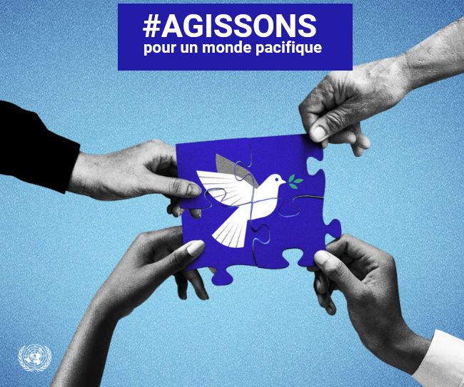 ONUGeneve's tweet image. Partout dans le monde et dans de nombreux domaines, la paix est la pièce manquante.

Unissons nos voix pour la justice et l&apos;harmonie, en prônant la non-violence pour construire un avenir pacifique.

#Agissons #ODD16