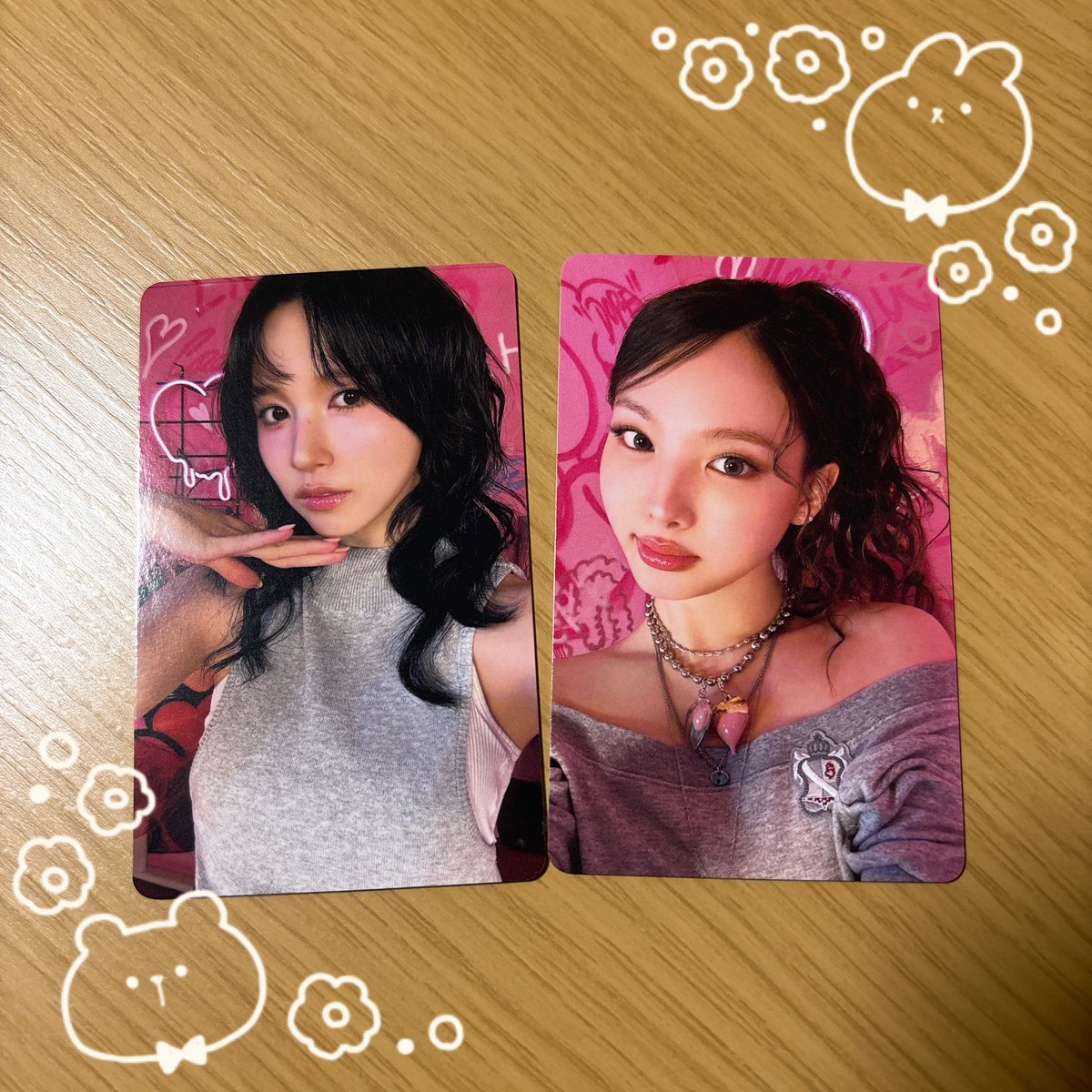 手を出さずにはいられなかった、、、🫢
ミナヨンお迎えしました💚🩵（今更）
あー可愛いー🤤