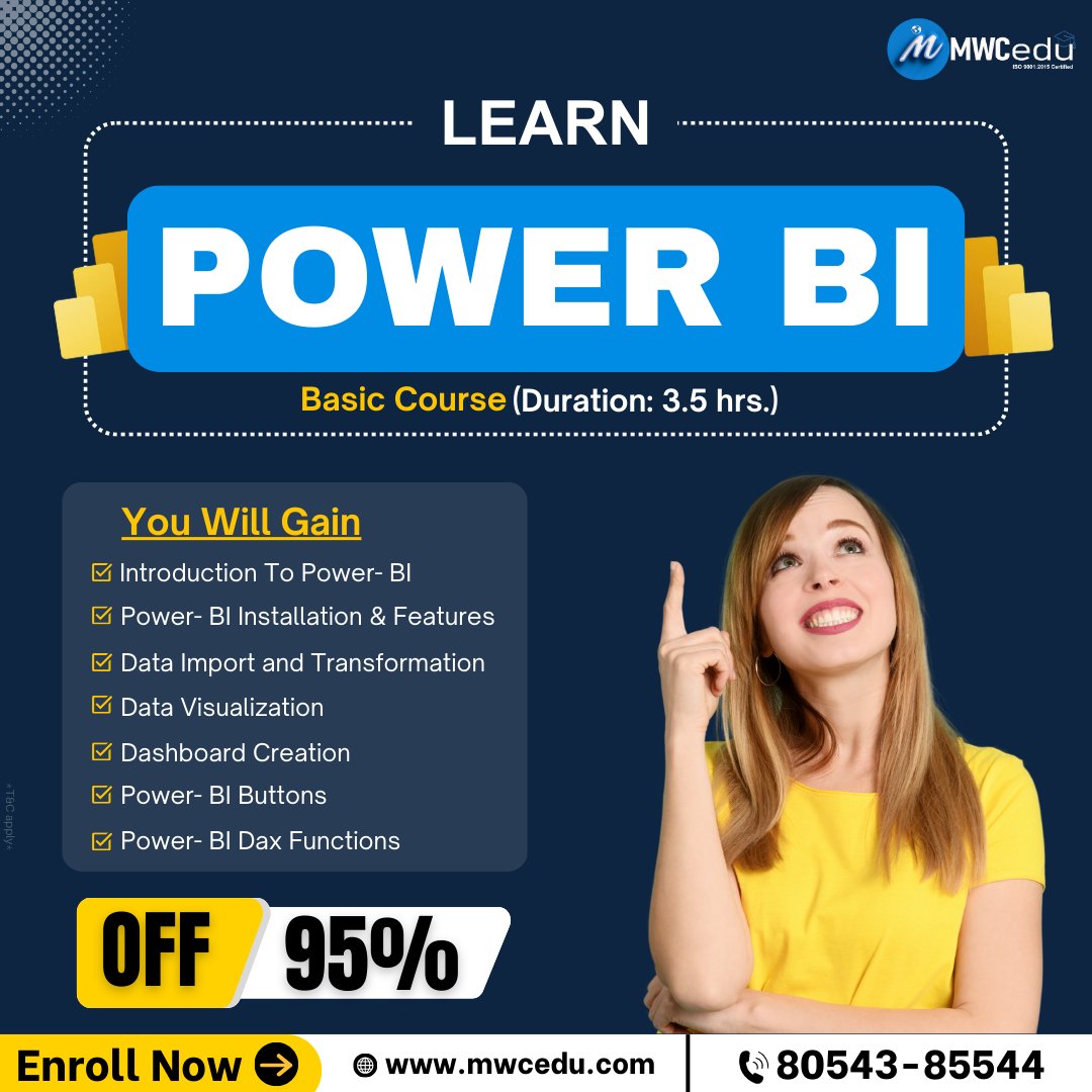 cedu_mw's tweet image. 📈 Turn raw data into smart insights!
 💡Master dashboards, reports &amp;amp; visualisations.
 🎯Enrol in our Power BI Course today!

📲Call for more information - 80543-85544

#PowerBI #PowerBICourse #DataAnalytics #PowerBILearning #BITools #DataReporting #PowerBISkills #mwcedu