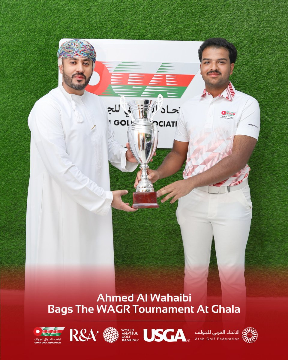 🏆🏌🏼‍♂️⛳Congratulations to Ahmed Al Wahaibi on his outstanding victory at the latest WAGR tournament at Ghala Golf Club! This remarkable achievement has propelled him further up the World Amateur Golf Ranking. Indeed a proud moment for Omani golf and the Oman Golf Association.🇴🇲