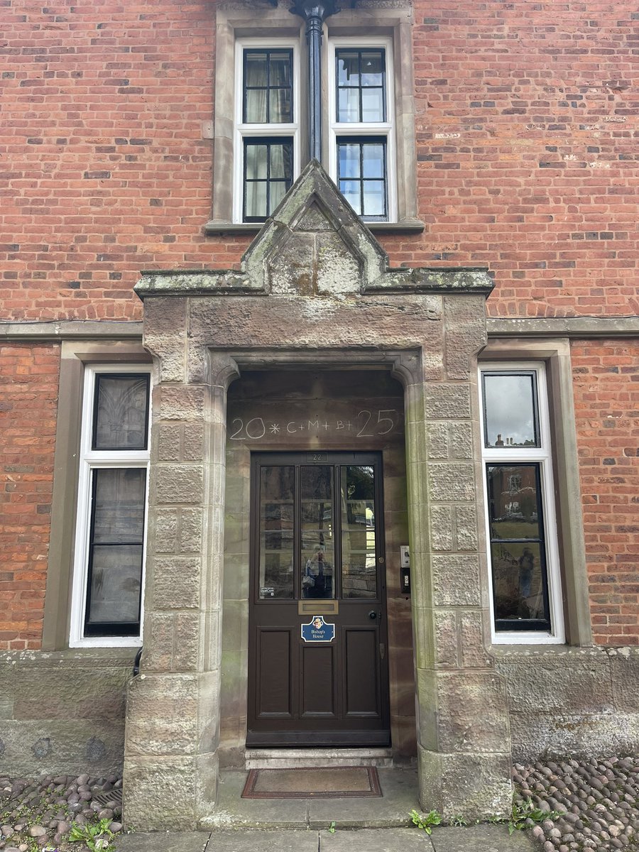 Good morning, Happy #AdoorableThursday Spotted in Lichfield yesterday, the markings above the door are an Epiphany tradition with initials from the Latin ‘Christus Mansionem Benedicat’ ‘May Christ Bless this House’ in addition to the three Magi : Caspar, Melchior &amp; Balthazar who