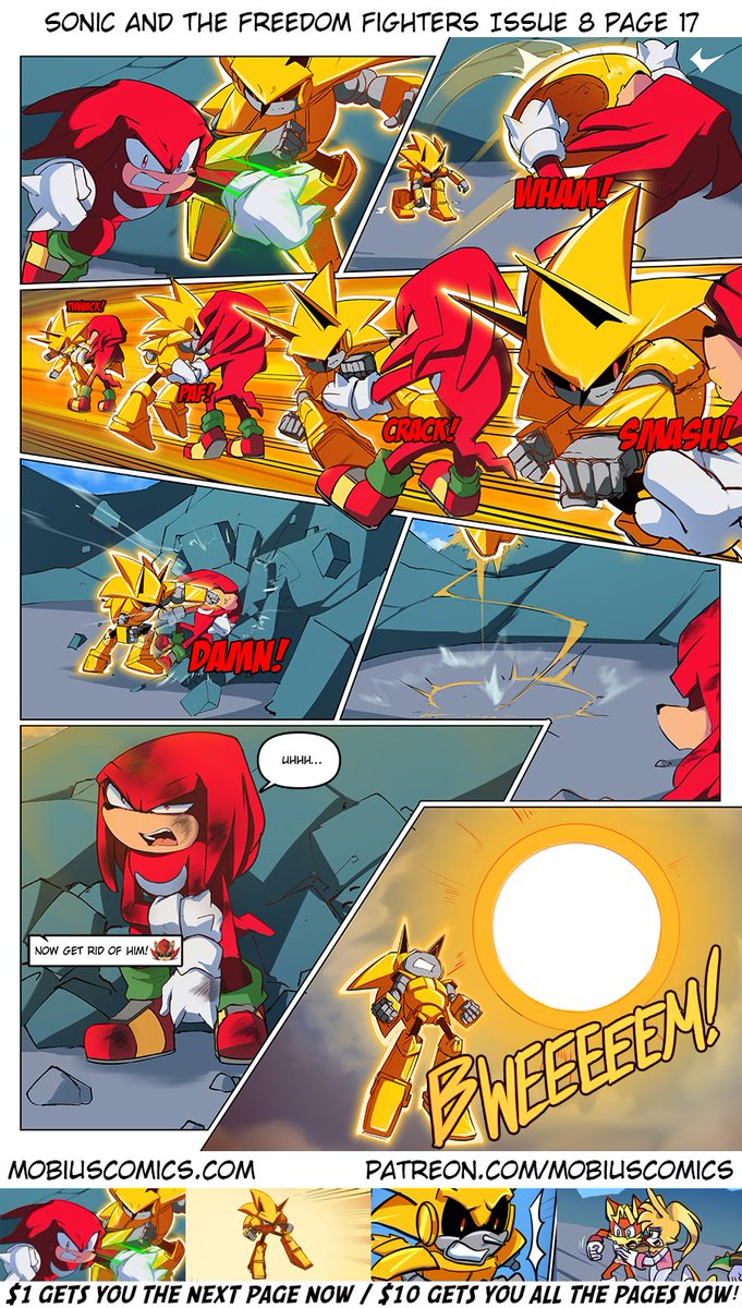 mobius_comics's tweet photo. Art: Kakashihata
Here’s the newest page of Sonic and the Freedom Fighters! Help support this comic by retweeting, visiting the site, or being a patron! Every bit helps and thank you very much!
#Sonic #SonicTheHedgehog #fanart https://t.co/DjTZSOwxc9
