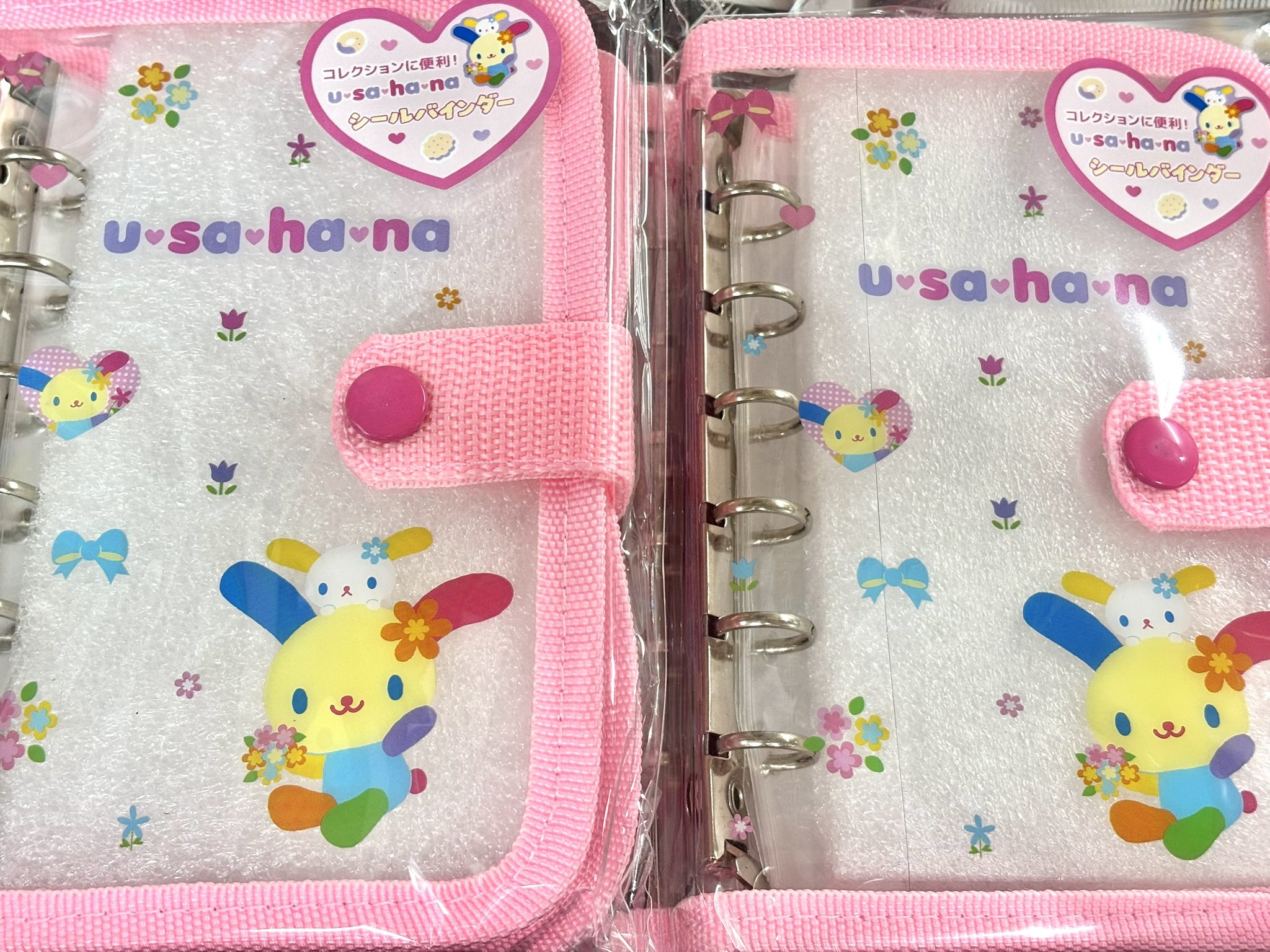 ウサハナ シール シール帳 シールバインダー タイルシール クリスタルシール ウサハナ SPINNSシールバインダー シール帳 タイルシール