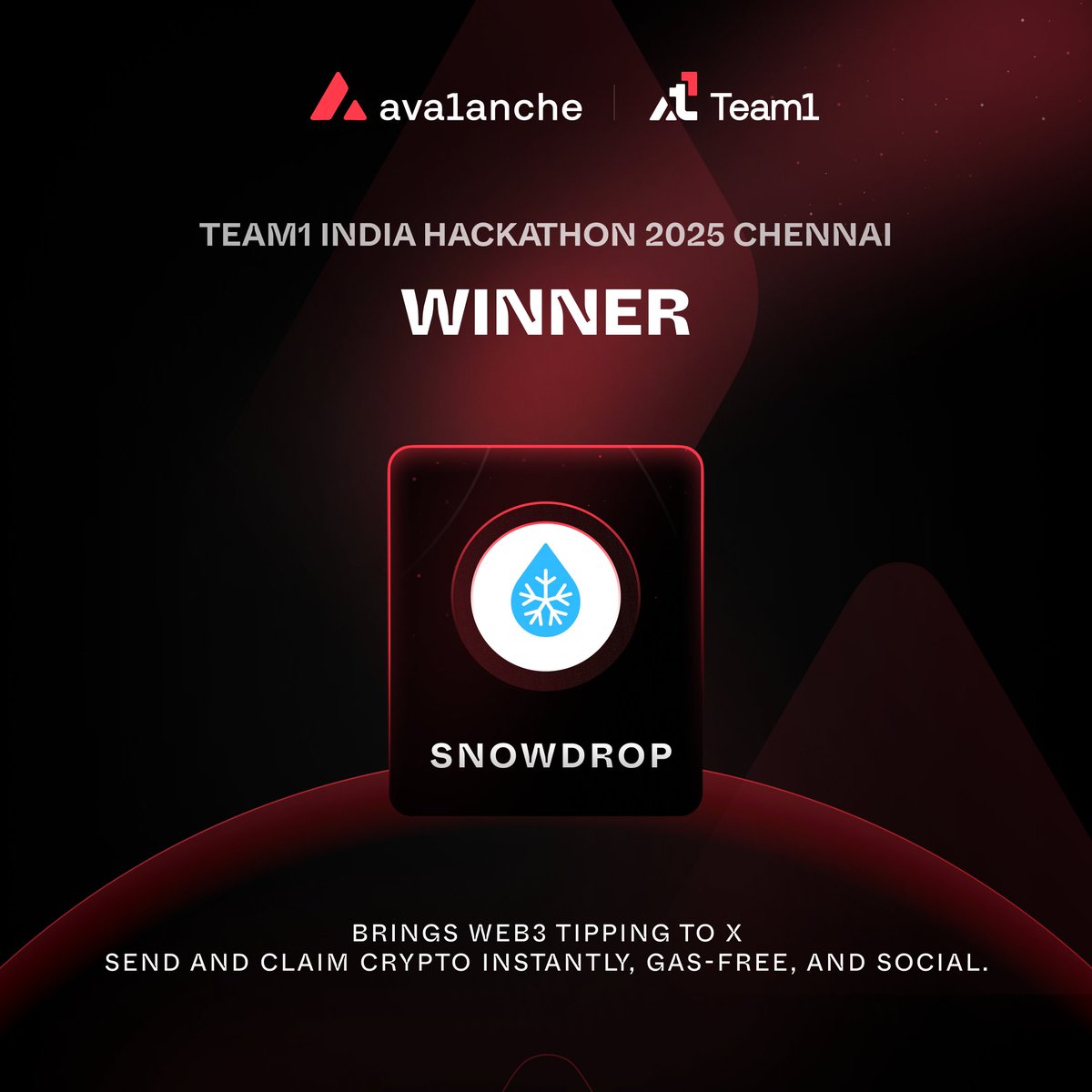 AvaxTeam1's tweet photo. 🥇 1st Place: @snowdropp_live by @reddtactt @yashhh_77 @JashWeb3 https://t.co/699kQ5StCm
