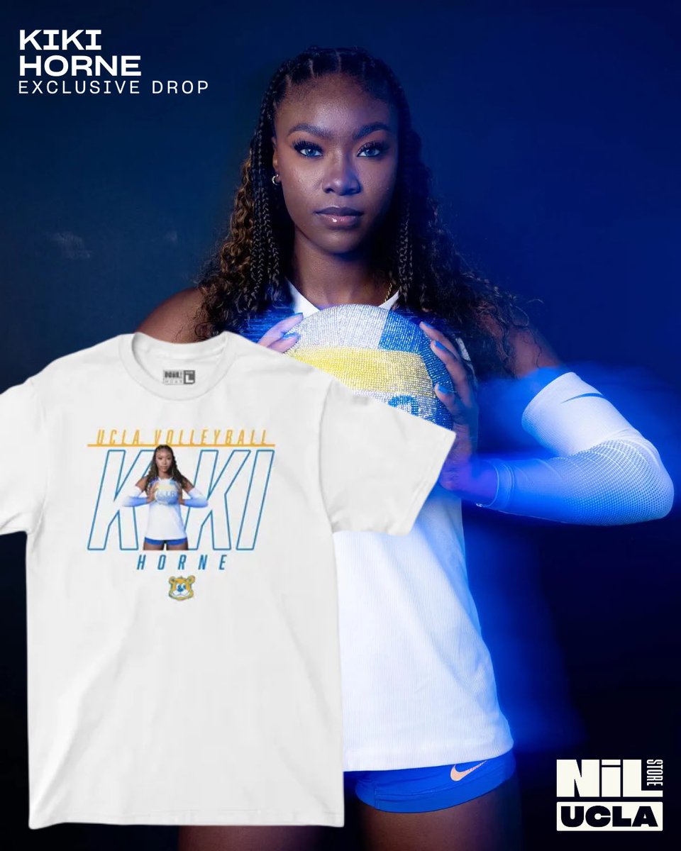 Exclusive drop alert! Show your support for Kiki Horne and UCLA Volleyball with her official NIL tee. Grab yours before they’re gone! 💙💛

shop here ➡️ nil.store/ucla/products/…