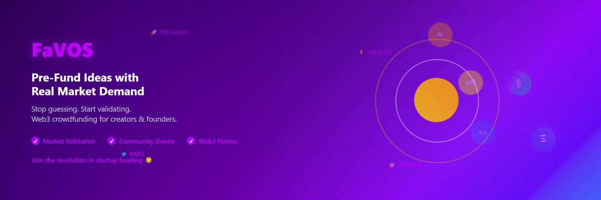 myFavourse's tweet image. 🚀 9/10 startups fail because they lack market validation. FaVOS helps creators &amp;amp; founders pre-fund ideas with real demand, not guesswork.
What should Web3 projects focus on first?

1. Product/Dapp
2. Community
3. Token/Funding
4. Market validation

#Web3Strategy #TokenLaunch…