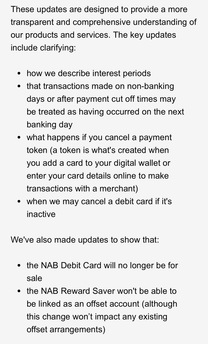 QBCCIntegrity's tweet image. BREAKING: NAB has made changes to its terms &amp;amp; conditions which will force all debit card users onto Digital Wallets.

NAB users will no longer issue Debit Cards for your savings accounts from 31 October 2025. Users will no longer be able to use their money without Digital Wallet