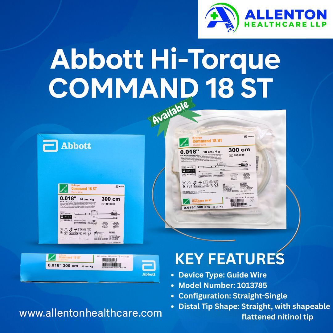 AllentonHealth's tweet photo. Precision that saves lives. ⚡
Abbott COMMAND 18 ST Guide Wire — now at Allenton Healthcare.
👉 https://t.co/YS9jH1cMhX

#Abbott #HealthcareExcellence #MedicalDevices https://t.co/TCwXhW9gtg
