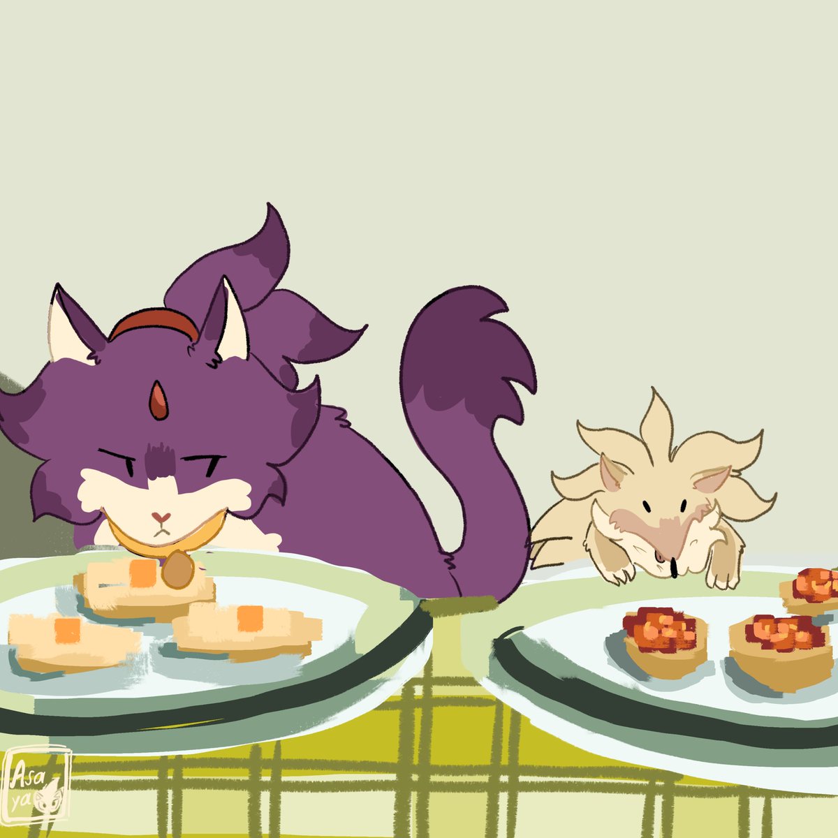 Sharing dinner 🥧

[ #SilverTheHedgehog #blazethecat]