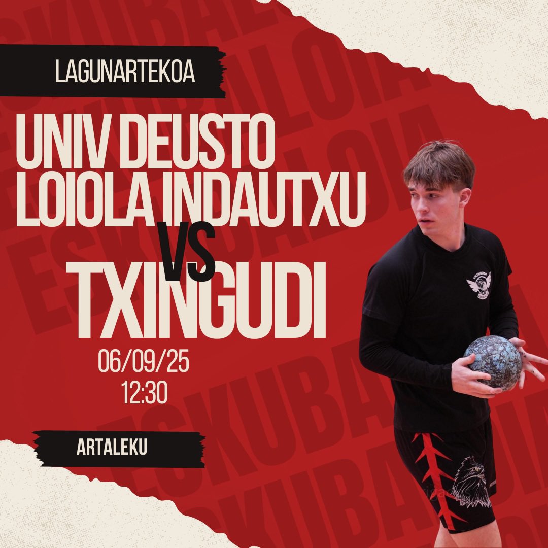 🔴⚫️ LAGUNARTEKOAK

Seguimos con los partidos amistosos de Pretemporada.💪💪

🗓️Irailak 6, LARUNBATA

❤️ KADETE NESKAK
🕚11,00
📍Elizondo
🆚BAZTANGO

🖤 SENIOR NESKAK
🕒11,00
📍Artaleku
🆚MALKAITZ

❤️ SENIOR MUTILAK
🕛12,30
📍Artaleku
🆚DEUSTO LOIOLA INDAUTXU

👏👏👏