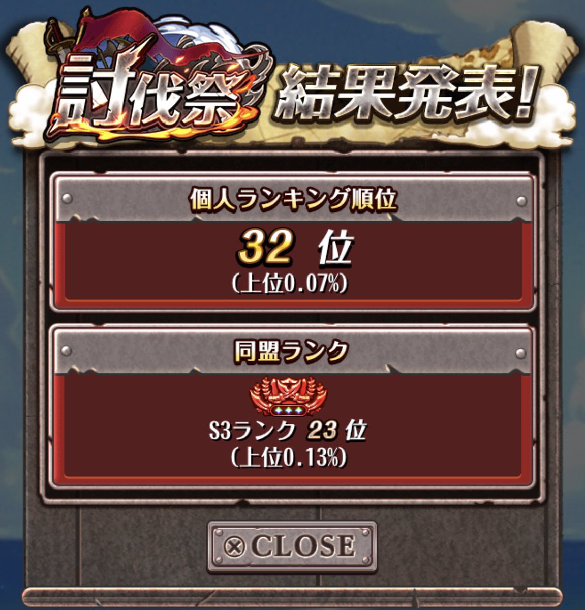 討伐祭🚩
目標の2桁🥰🥰

虹の酒場メダル増えるの嬉し꒰ ⸝⸝ɞ̴̶̷ ·̮ ɞ̴̶̷⸝⸝꒱︎💕︎︎
#トレクル