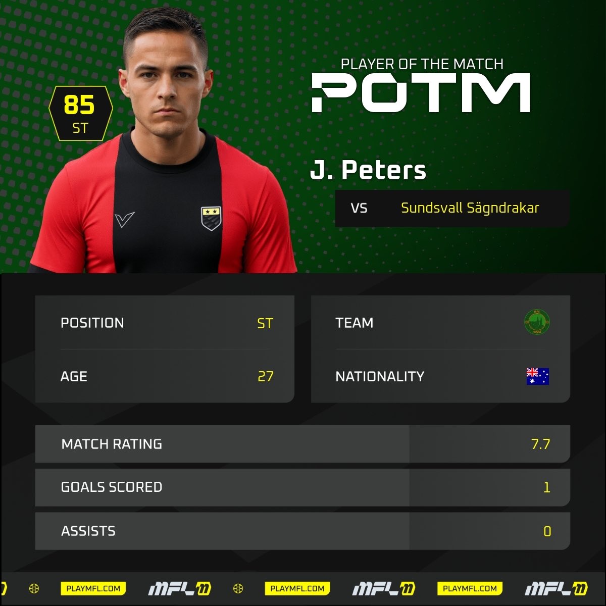 mfc_judge's tweet image. S8 - Silver League - Match 1

First match of the new season ends in a draw, as Peters’ first-half strike is not enough for the victory. That strike earns him PoTM, but he would surely have liked even more to take home all three points. 

#JUDGEmentDay