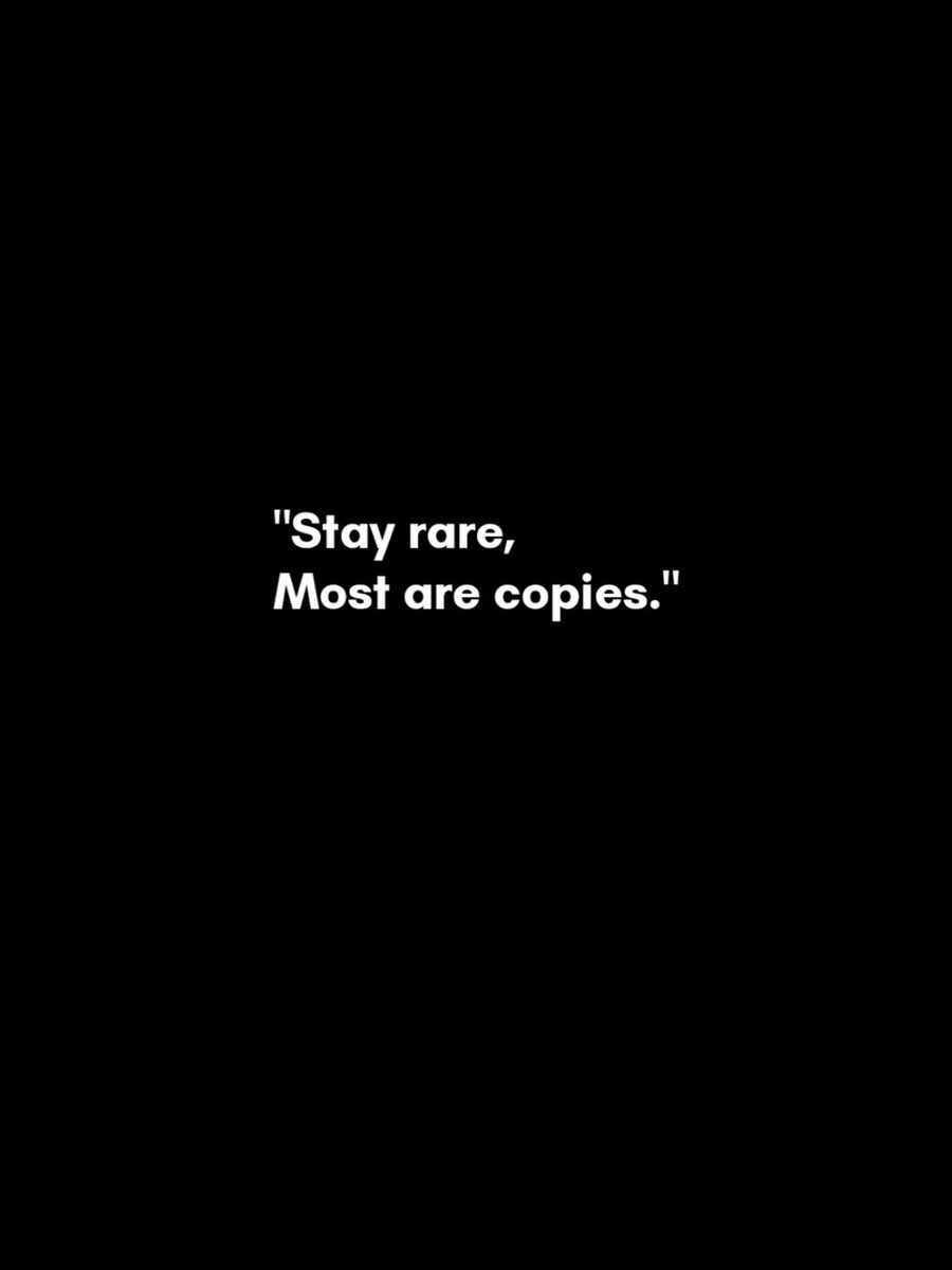 Know Thyself (@knowthyselfspir) on Twitter photo "Continue raro, a maioria são cópias." "Continue raro, a maioria são cópias."