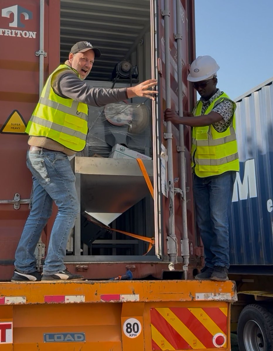 Look at that happy face 😄

Opening the first container and catching the very first glimpse of the BPC machinery we’ve been waiting for.

Let the next chapter begin 💥

#WeDoBamboo #BPCFactory #MadeInKenya #BambooInnovation #ContainerArrival #FactorySetup #BambooPlasticComposite