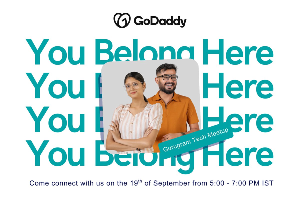 Tech innovators of Gurugram, this one’s for you! 🚀 Join GoDaddy on Friday, September 19th, from 5:00 – 7:00 PM IST for an exciting evening of inspiration and opportunity. 

Secure your spot today! eventbrite.com/e/godaddy-guru…

#GoDaddyLife #Gurugram #NowHiring #TechCareers