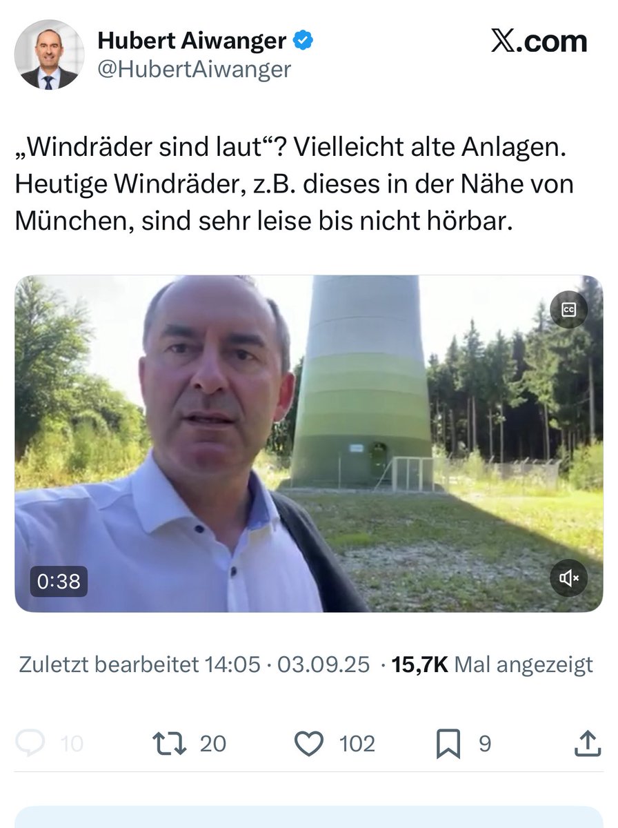 mjoukov's tweet image. Der gleiche @HubertAiwanger, der im #Wahlkampf auf den #GRÜNEN rumhackte, dass 💨 Windkraft (#WEA) „Ideologie“ sei und der „gesunde Menschenverstand“ dagegen spreche, macht nun Werbung dafür.

Mag der Herr Minister mehr zu seinem ✝️ „Damaskuserlebnis“ erzählen❓‼️
@KathaSchulze ?