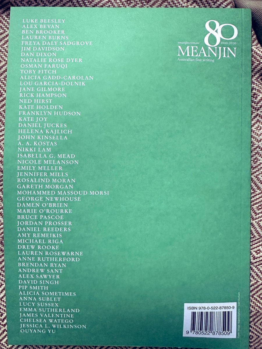 One Spring I had a run in <a href="/Meanjin/">Meanjin Quarterly</a> &amp; I'm devastated to hear that it will be no more. Funding literary magazines of this calibre is surely worth the $$ in the scheme of Australian #writing culture. Isn't there 'fat' to trim elsewhere? Feeling aghast &amp; sad.