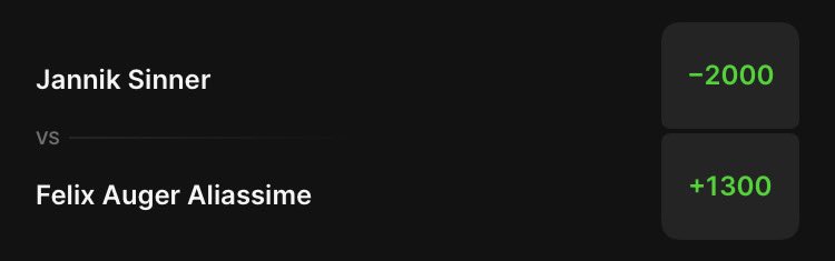 felix was +450 an hour ago