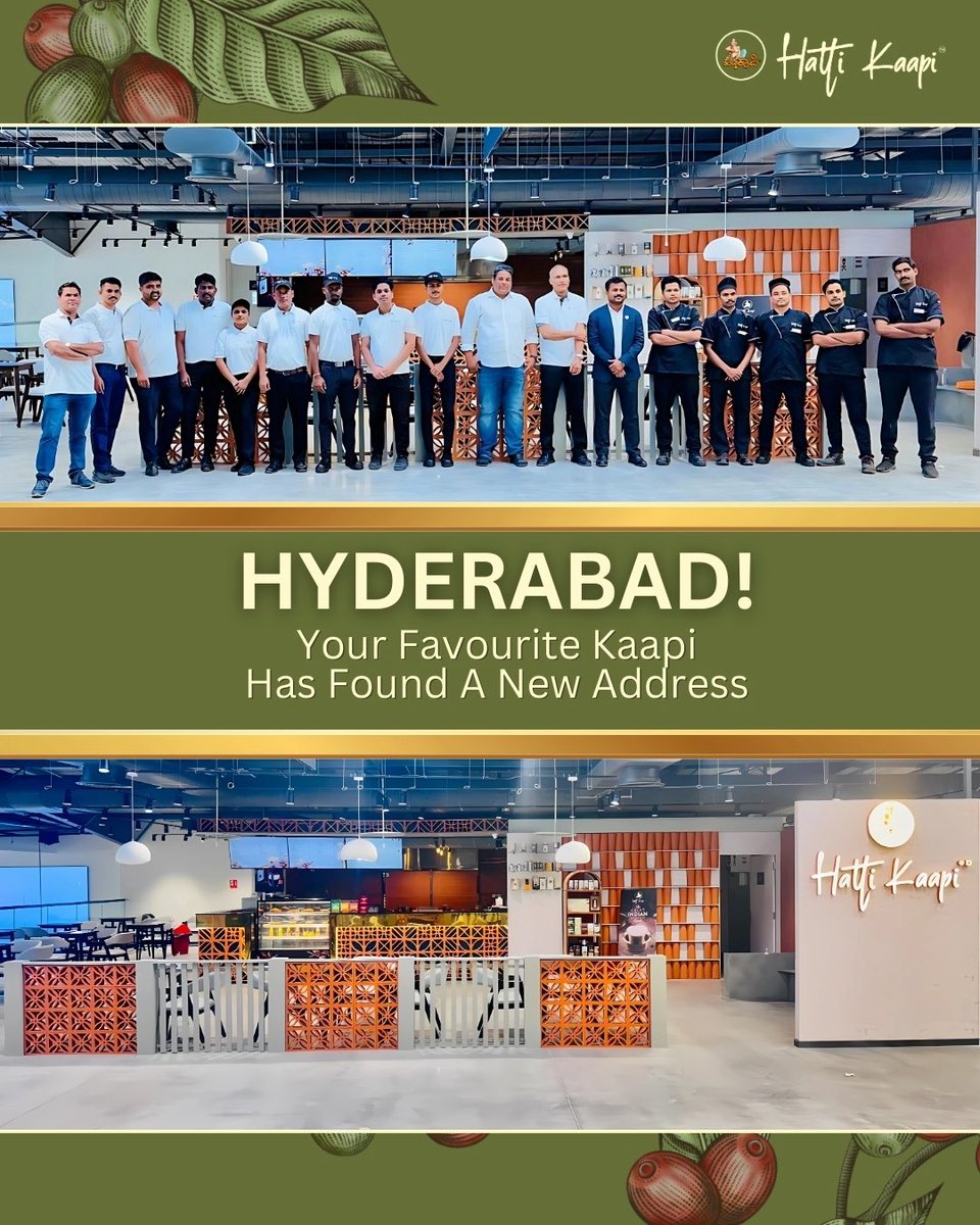 hatti_kaapi's tweet image. Hyderabad just got brewing!
Hatti Kaapi brings its signature filter kaapi experience to the city, blending tradition with taste in every sip.

#hattikaapi #nammahatti #hyderabad #india #launch #new #filtercoffee #coffee #bangalore #success #post #trending #try