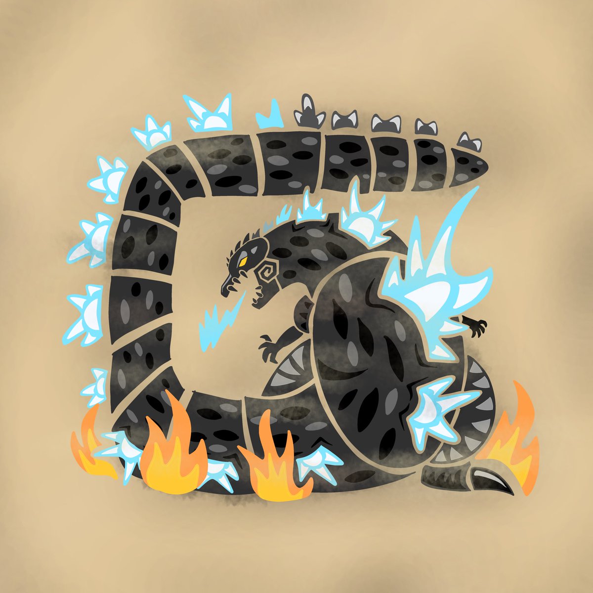 sakuri_godzilla's tweet image. ゴジラ×モンハン