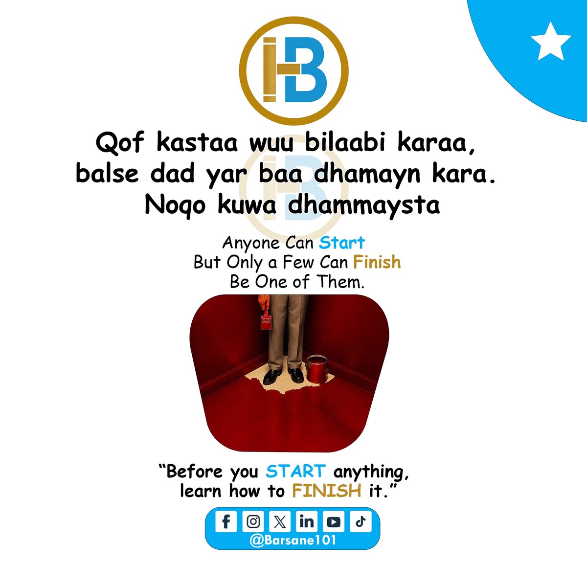 barsane101's tweet image. 💡 Anyone can start, but only a few finish.

Set clear goals, plan small steps, avoid procrastination, stay focused, seek support, and celebrate wins.
Success isn’t in starting—it’s in finishing.

#Discipline #MindsetMatters #FinishWhatYouStart