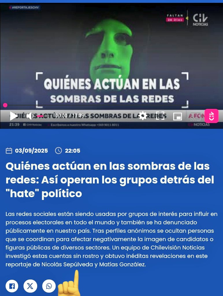 Miguel Yáñez Hernández (@miguelayh) on Twitter photo <a href="/niko_sepulveda/">Nicolás Sepúlveda Gambi</a> 1. "No sé si habrá incidido directamente": no lo involucra directamente
2. Existe evidente conflicto de interés en el canal
3. El presentador te menciona al inicio como coautor del reportaje
4. Mientes <a href="/niko_sepulveda/">Nicolás Sepúlveda Gambi</a> 1. "No sé si habrá incidido directamente": no lo involucra directamente
2. Existe evidente conflicto de interés en el canal
3. El presentador te menciona al inicio como coautor del reportaje
4. Mientes