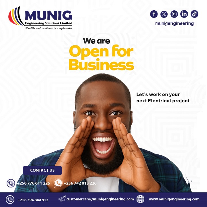 Munig Engineering Solutions (@munigengineers) on Twitter photo We are here to light up your world with all your electrical services, consider it covered with care and expertise simply contact us on :☎️+256 394 844 912 / +256 776611225 We are here to light up your world with all your electrical services, consider it covered with care and expertise simply contact us on :☎️+256 394 844 912 / +256 776611225